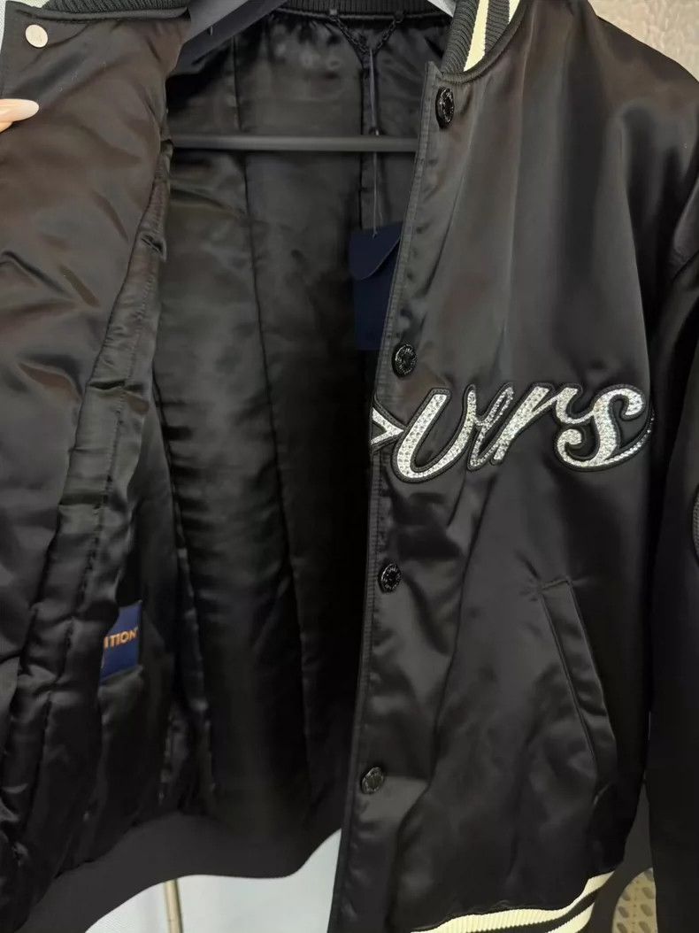Louis Vuitton Louis Vuitton Black Rhinestone Baseball Jacket-yf Size US L / EU 52-54 / 3 - 7 Thumbnail