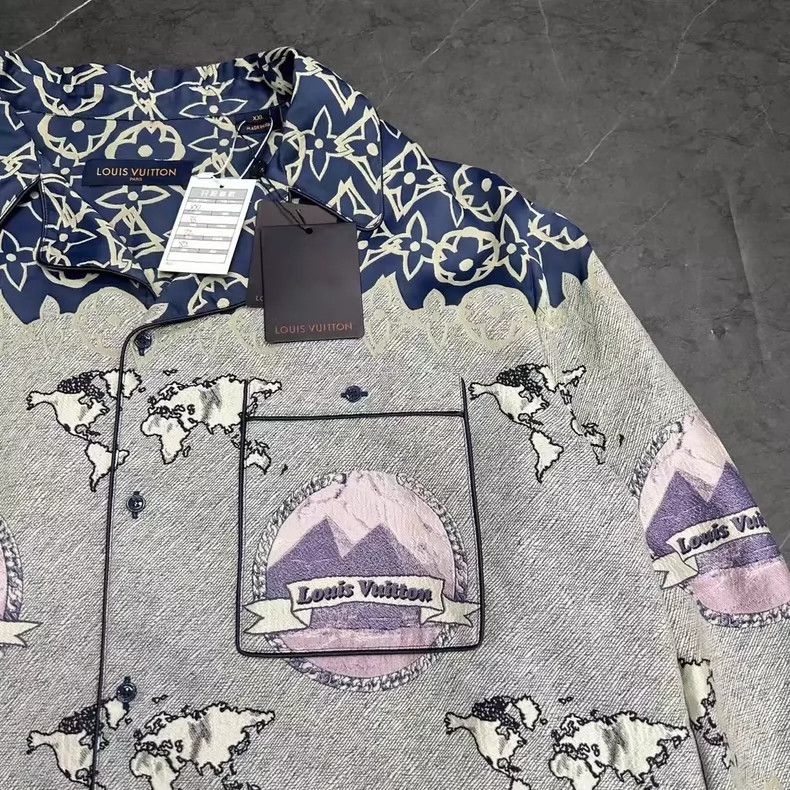 Louis Vuitton Louis Vuitton Long Sleeve Logo Shirt XXL-yf Size US XXL / EU 58 / 5 - 5 Thumbnail