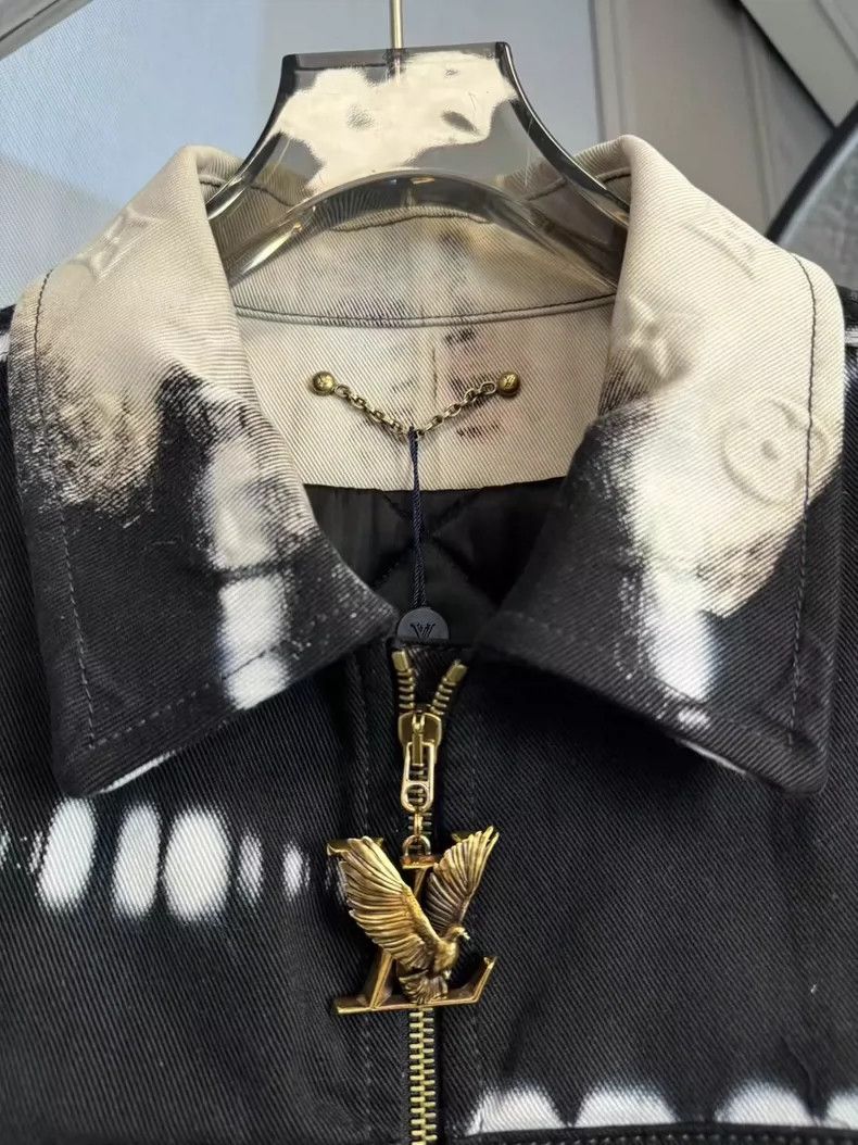 Louis Vuitton Louis Vuitton Black and White Tie-Dye Jacket-yf Size US L / EU 52-54 / 3 - 3 Thumbnail