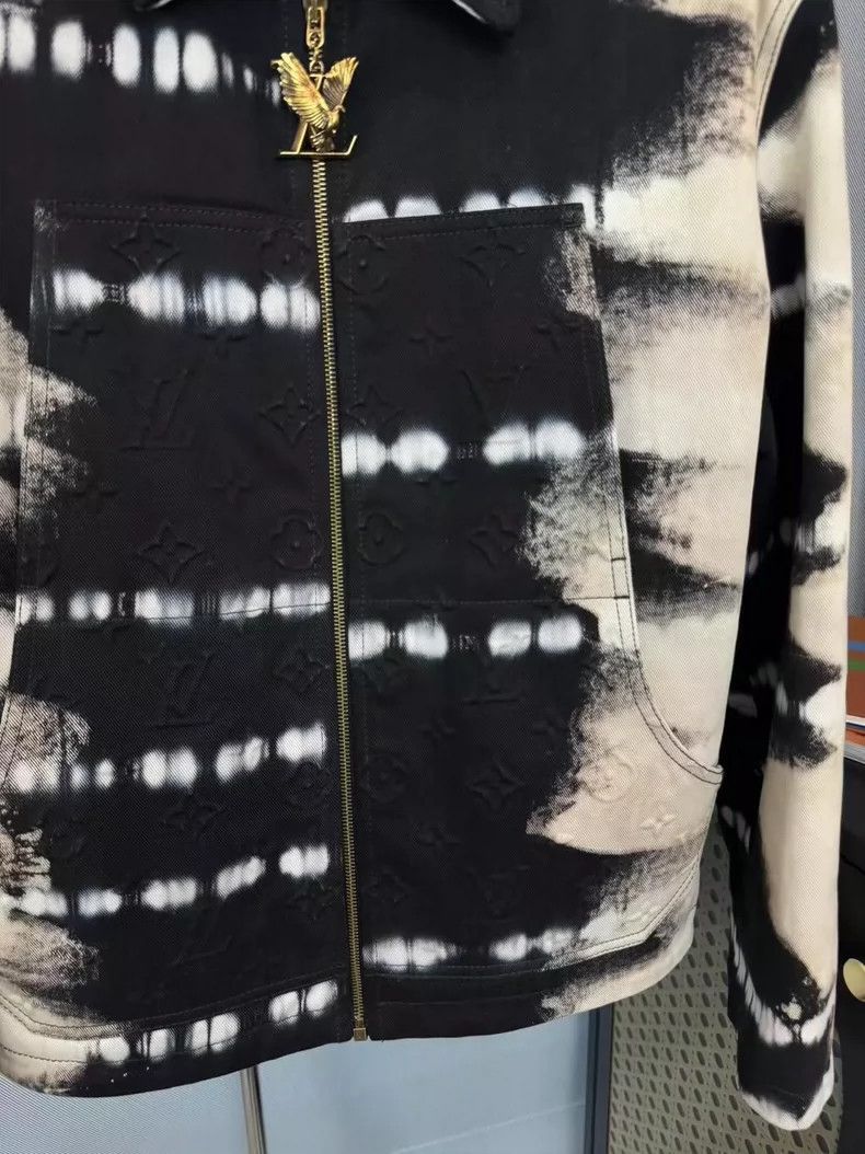 Louis Vuitton Louis Vuitton Black and White Tie-Dye Jacket-yf Size US L / EU 52-54 / 3 - 4 Thumbnail