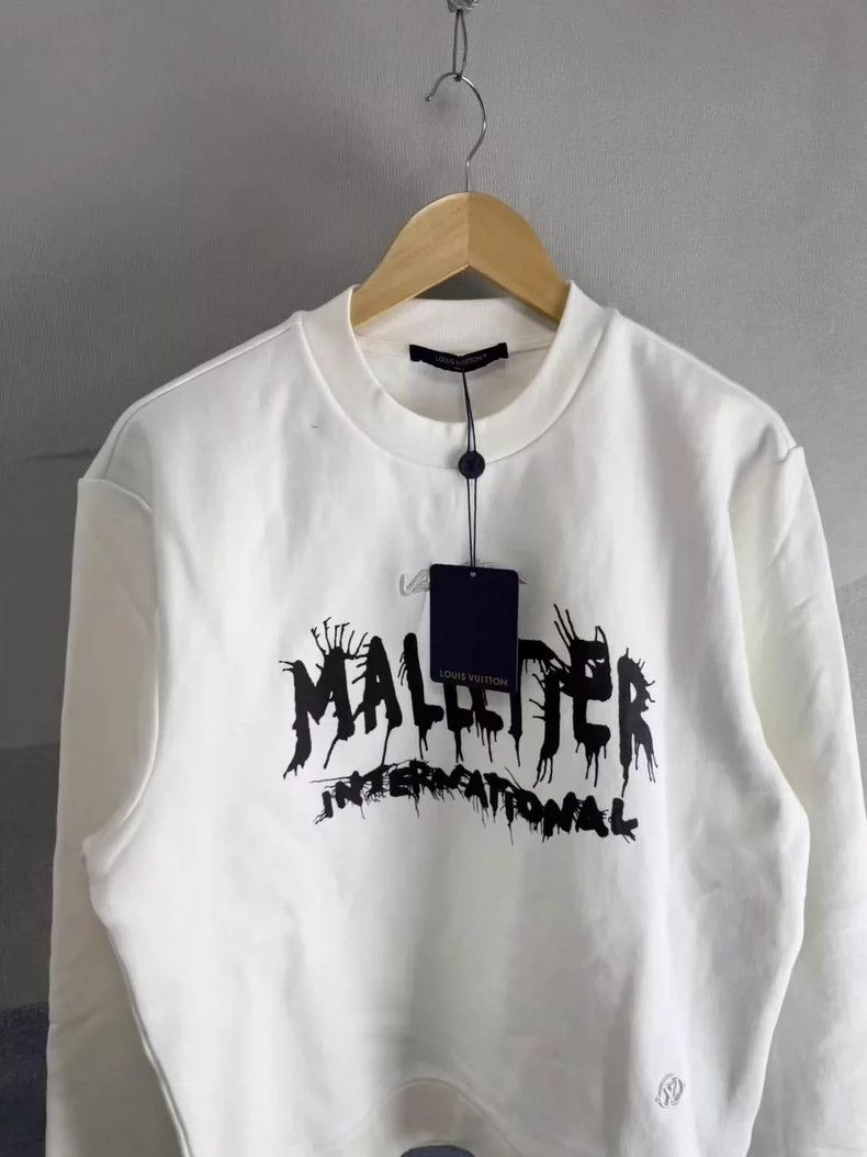 Louis Vuitton Louis Vuitton White Embroidered Sweatshirt Size L-yf Size US L / EU 52-54 / 3 - 2 Thumbnail