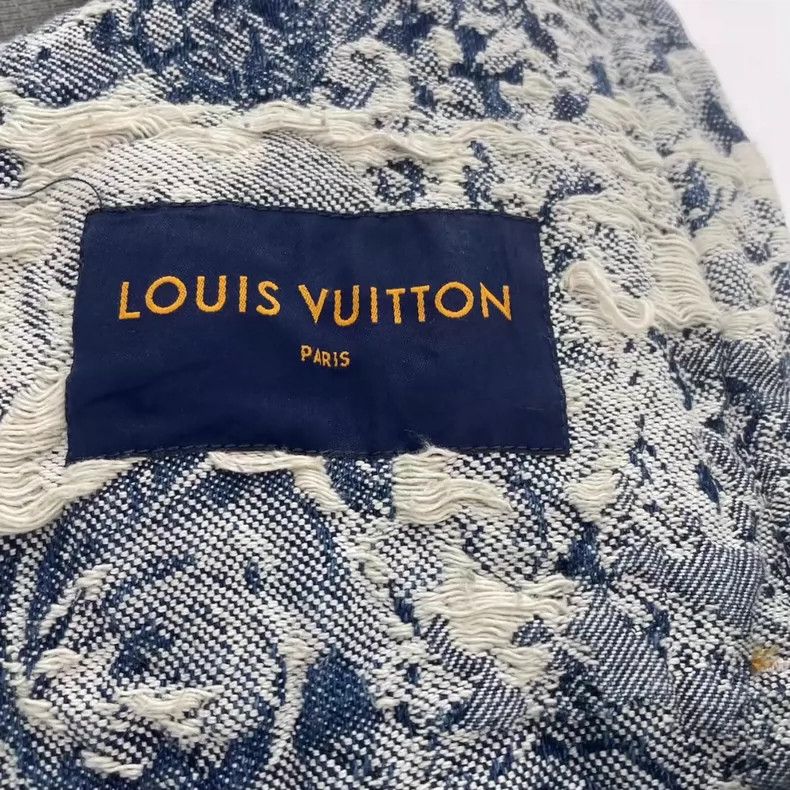 Louis Vuitton Louis Vuitton Blue Floral Print Denim Jacket-yf Size US L / EU 52-54 / 3 - 4 Thumbnail