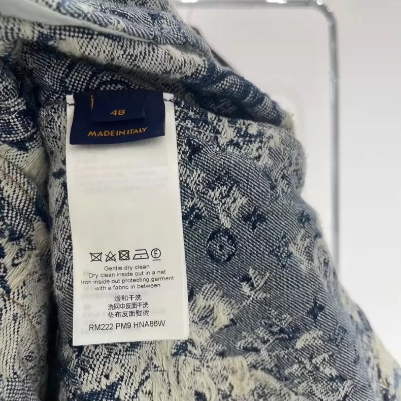 Louis Vuitton Louis Vuitton Blue Floral Print Denim Jacket-yf Size US L / EU 52-54 / 3 - 5 Thumbnail
