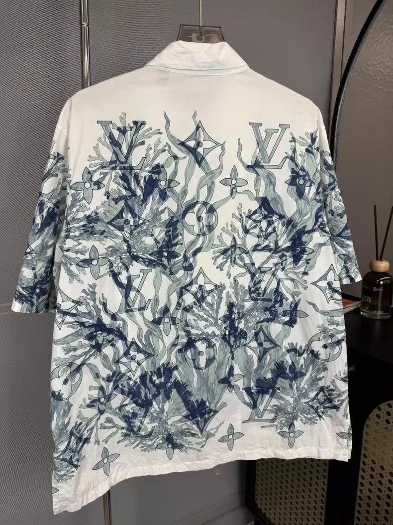 Louis Vuitton Louis Vuitton Short Sleeve Shirt with Floral Print-yf Size US L / EU 52-54 / 3 - 2 Thumbnail