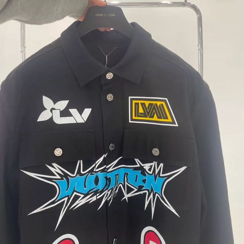 Louis Vuitton Louis Vuitton Black Graffiti Denim Jacket-yf Size US XXL / EU 58 / 5 - 3 Thumbnail