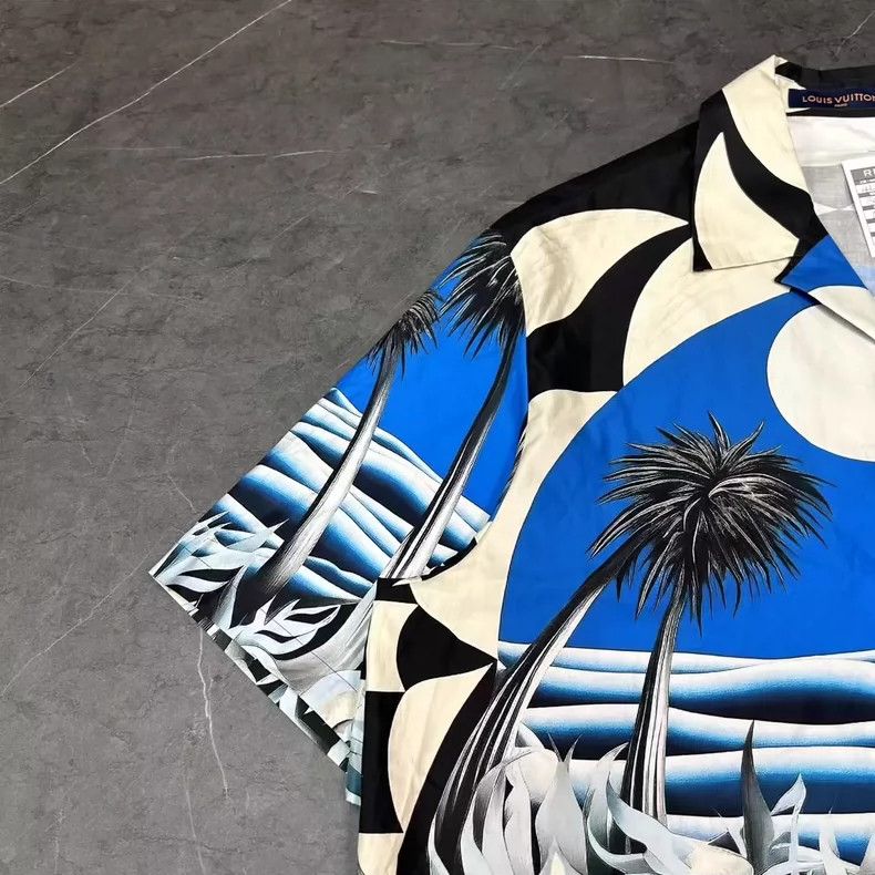 Louis Vuitton Louis Vuitton Short Sleeve Palm Tree Shirt-yf Size US XL / EU 56 / 4 - 5 Thumbnail
