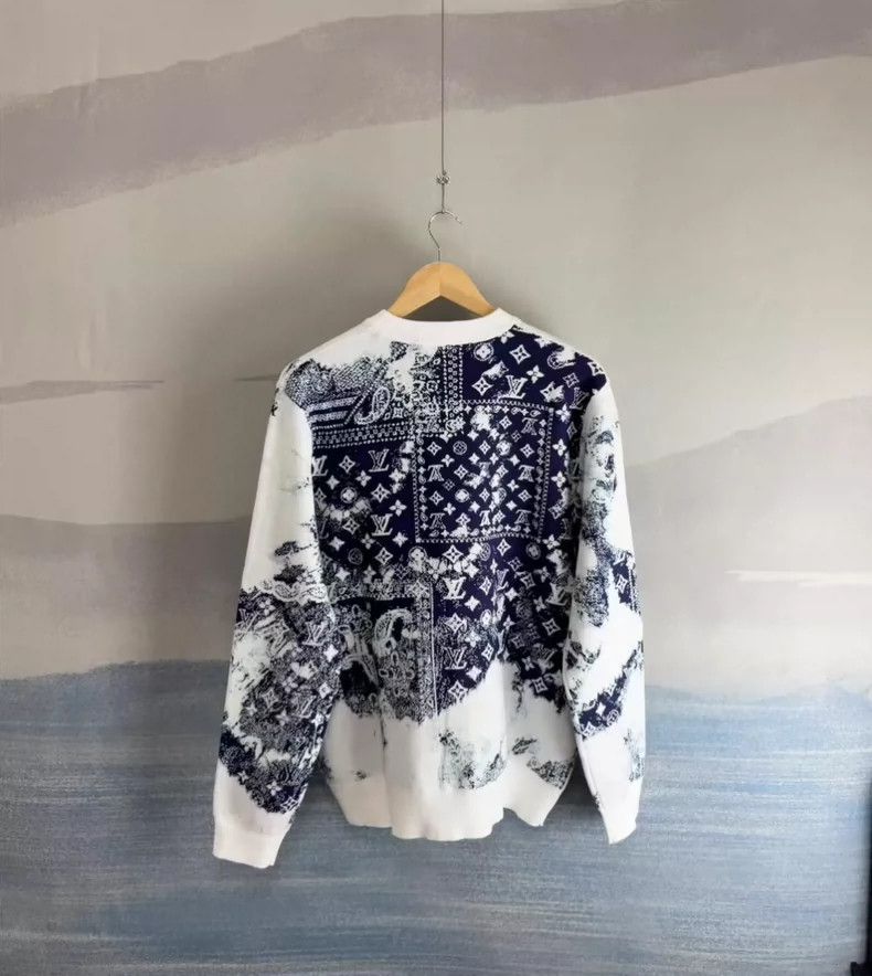 Louis Vuitton Louis Vuitton Knit Sweater with Floral Print-yf Size US L / EU 52-54 / 3 - 3 Thumbnail