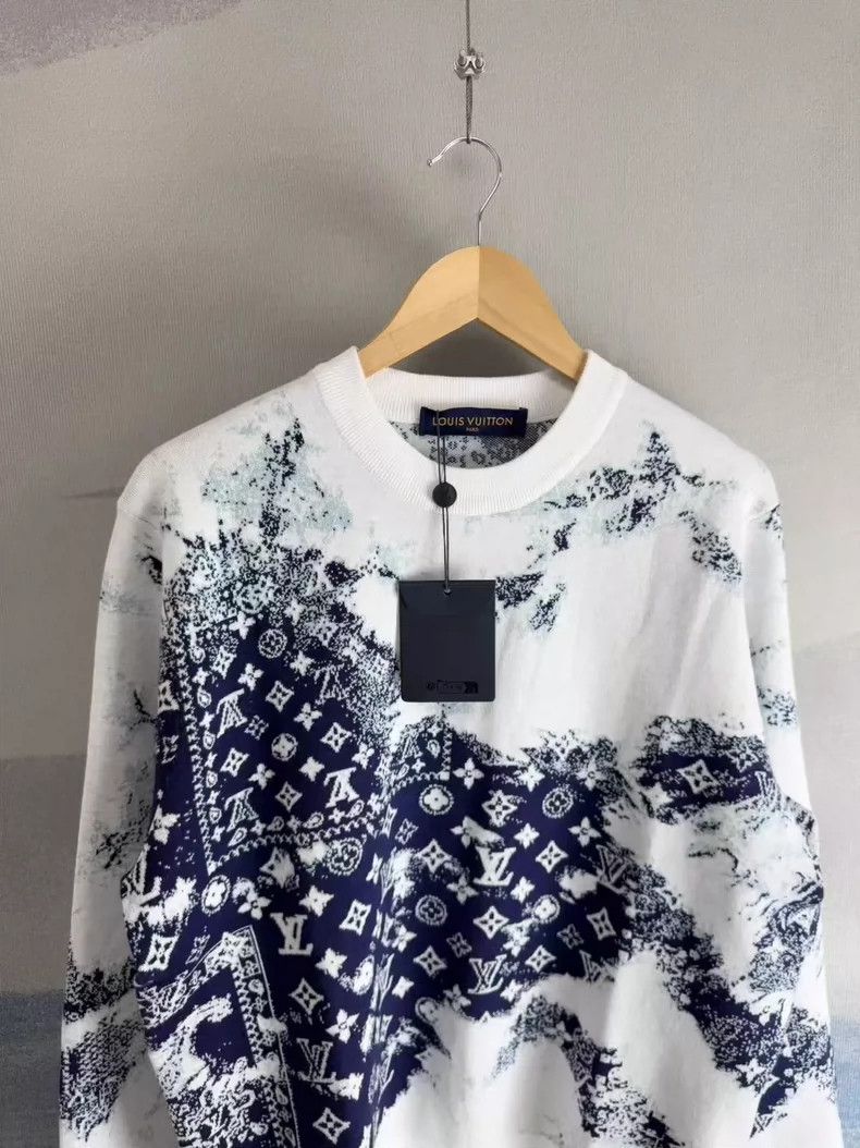 Louis Vuitton Louis Vuitton Knit Sweater with Floral Print-yf Size US L / EU 52-54 / 3 - 2 Thumbnail