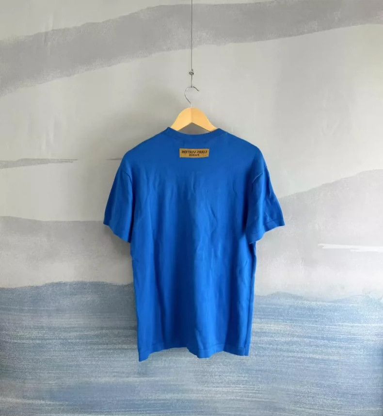 Louis Vuitton Louis Vuitton Blue Short Sleeve Knit Size S-yf Size US S / EU 44-46 / 1 - 3 Thumbnail