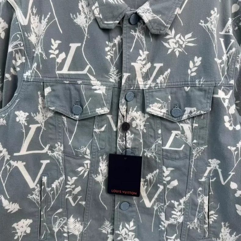 Louis Vuitton LV Louis Vuitton Denim Jacket with Floral Print-yf Size US L / EU 52-54 / 3 - 2 Thumbnail