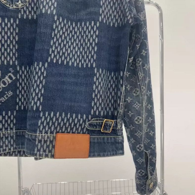 Louis Vuitton Louis Vuitton Nigo Blue Denim Jacket-yf Size US L / EU 52-54 / 3 - 3 Thumbnail
