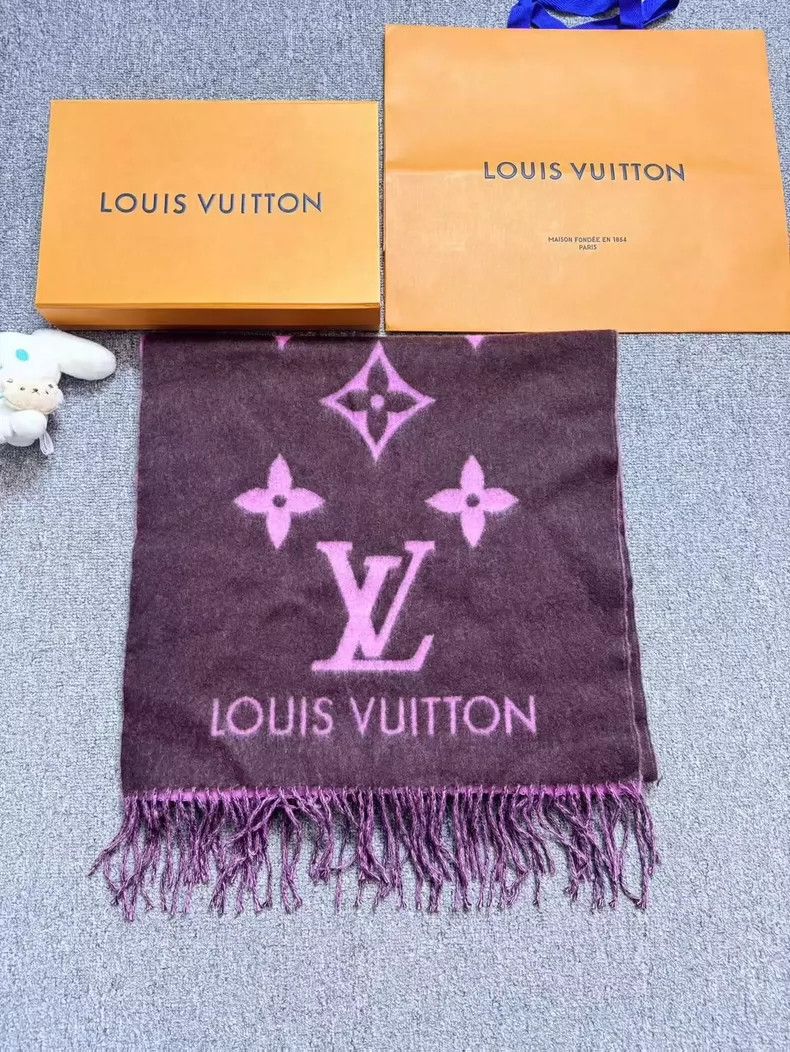 Louis Vuitton Louis Vuitton Logo Cashmere Scarf-yf Size ONE SIZE - 3 Thumbnail