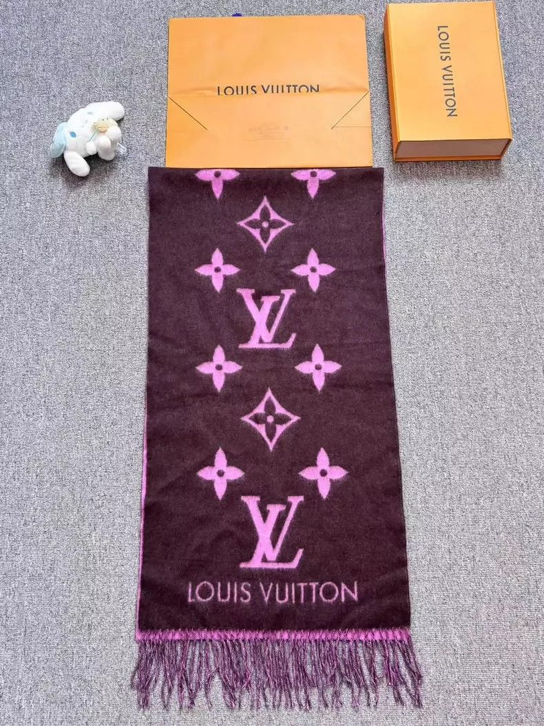 Louis Vuitton Louis Vuitton Logo Cashmere Scarf-yf Size ONE SIZE - 2 Thumbnail