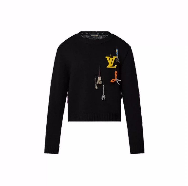 Louis Vuitton LV Louis Vuitton Black Long Sleeve Sweater-yf Size US M / EU 48-50 / 2 - 5 Thumbnail
