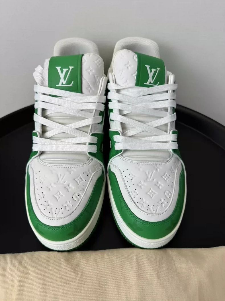 Louis Vuitton Louis Vuitton White Green Trainer Sneakers Size 41-yf Size US 7 / EU 40 - 3 Thumbnail