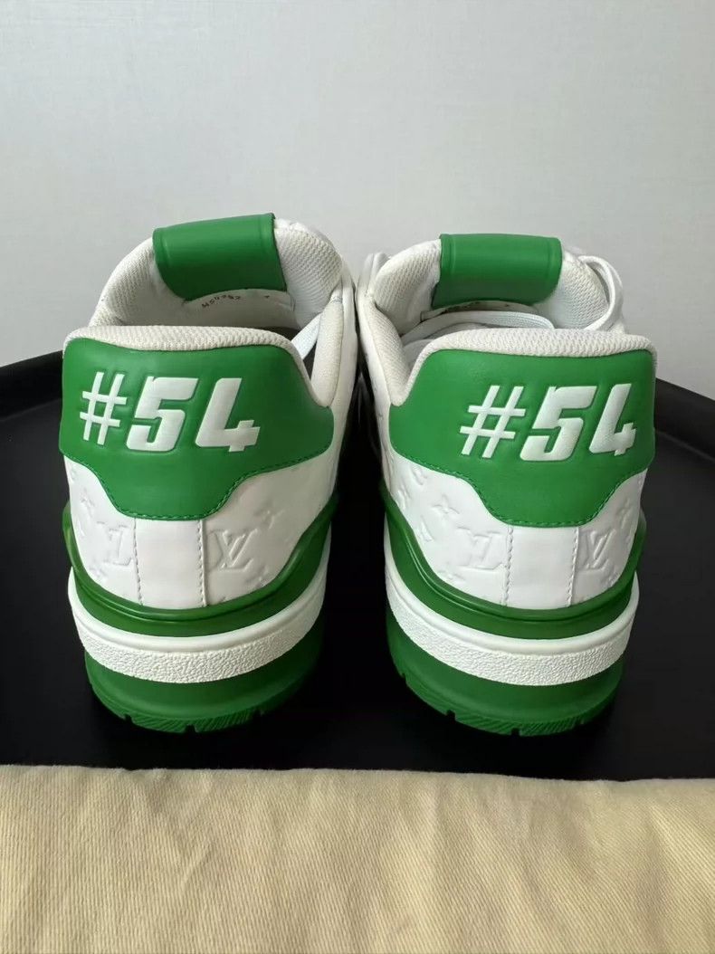 Louis Vuitton Louis Vuitton White Green Trainer Sneakers Size 41-yf Size US 7 / EU 40 - 4 Thumbnail
