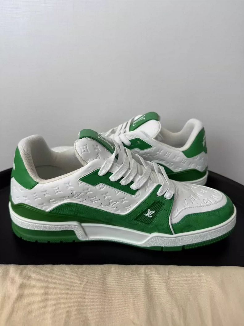 Louis Vuitton Louis Vuitton White Green Trainer Sneakers Size 41-yf Size US 7 / EU 40 - 2 Thumbnail