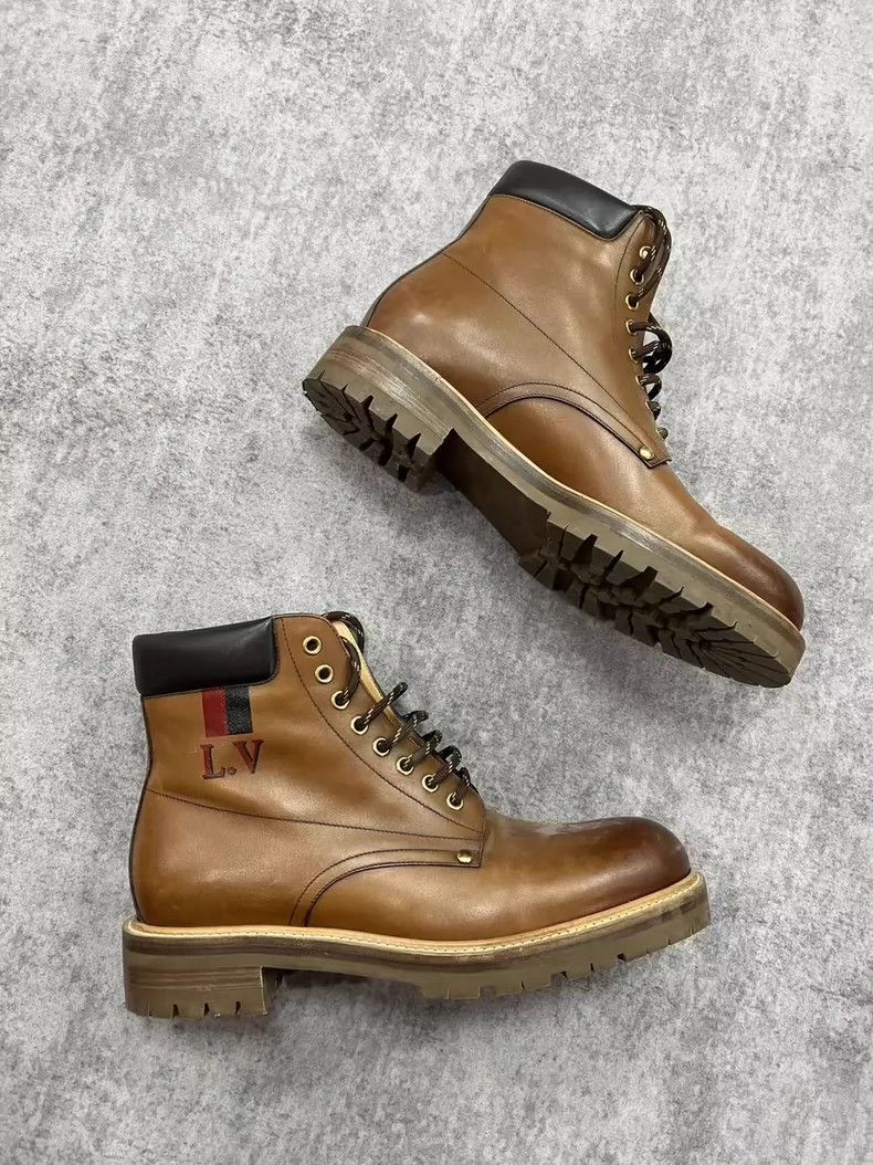 Louis Vuitton High-Top Leather Boots from LV-yf Size US 7.5 / EU 40-41 - 5 Thumbnail