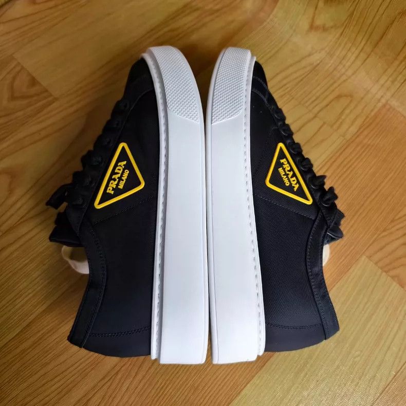 Prada PRADA Macro Sneakers with Yellow Triangle Logo-yf Size US 9.5 / EU 42-43 - 6 Thumbnail