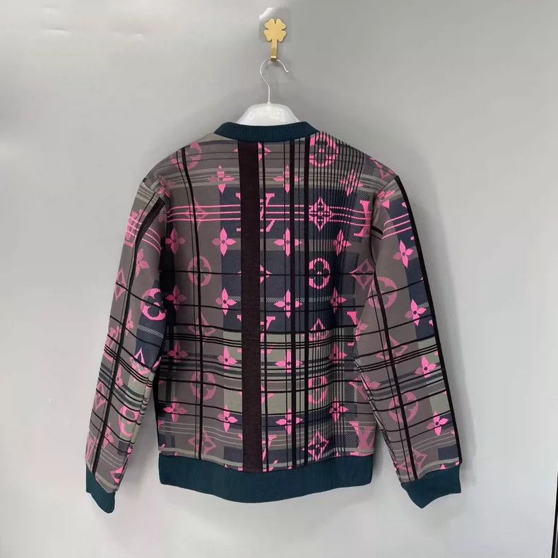 Louis Vuitton Louis Vuitton Gray Pink Sweatshirt with Logo-yf Size US M / EU 48-50 / 2 - 2 Thumbnail