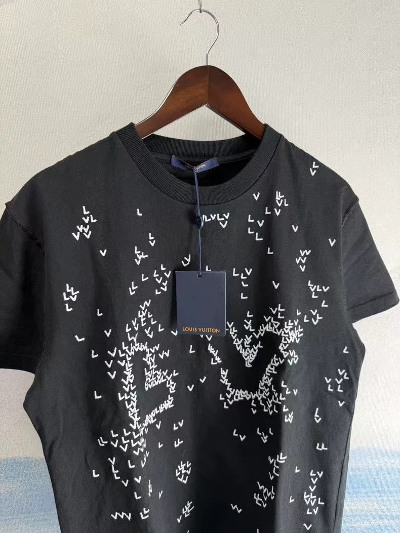 Louis Vuitton Louis Vuitton Black Embroidered Short Sleeve Shirt-yf Size US S / EU 44-46 / 1 - 2 Thumbnail