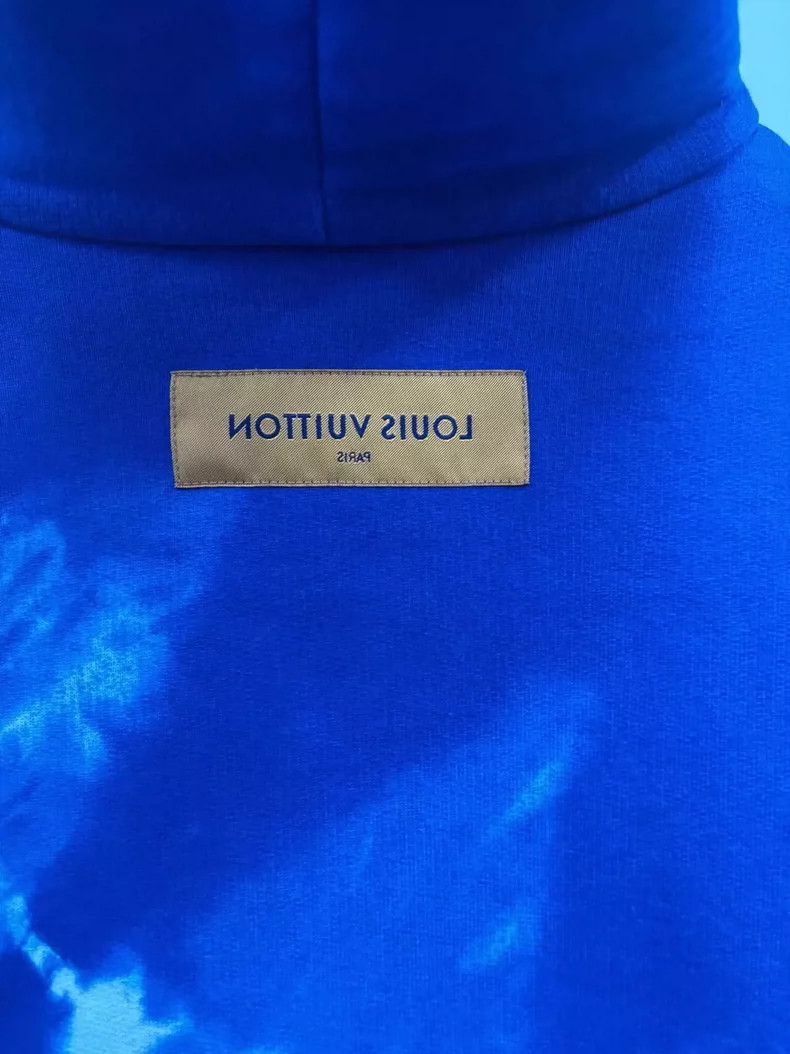 Louis Vuitton Blue Tie-Dye Hoodie Size L-yf