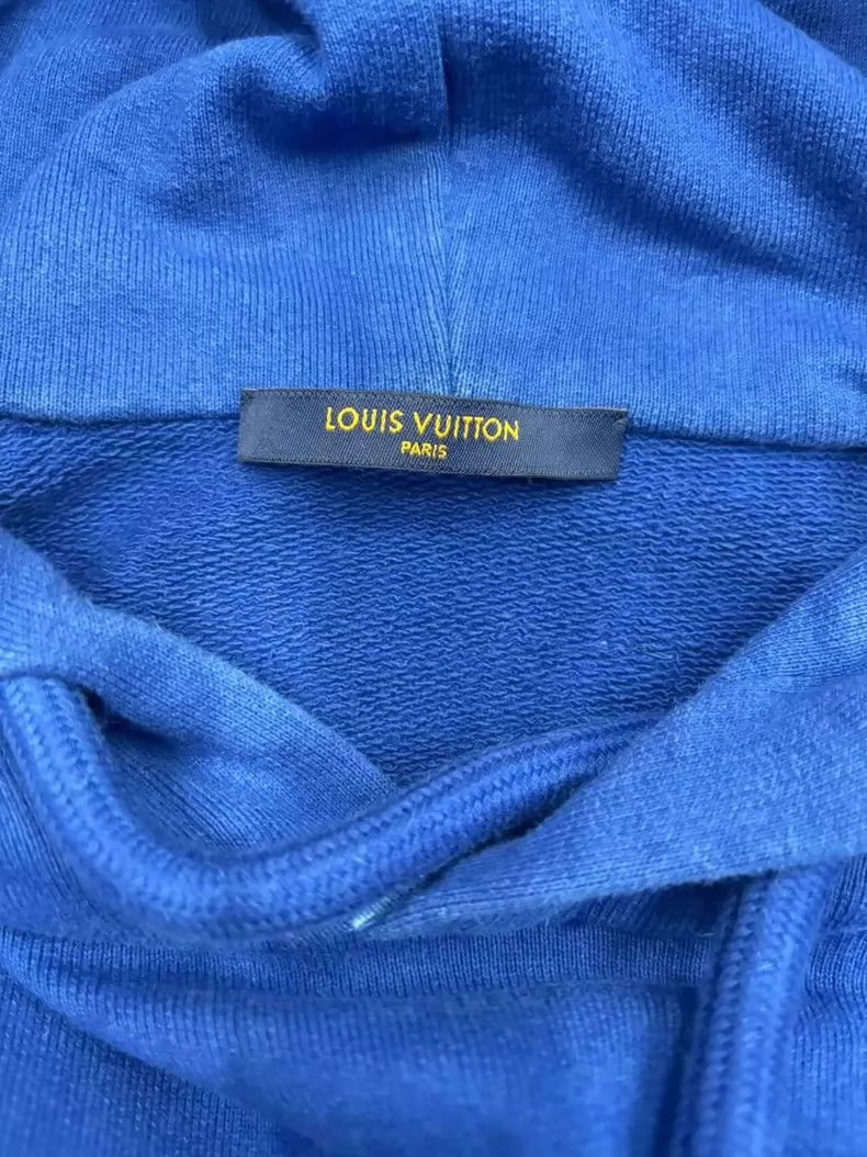 Louis Vuitton Blue Tie-Dye Hoodie Size L-yf