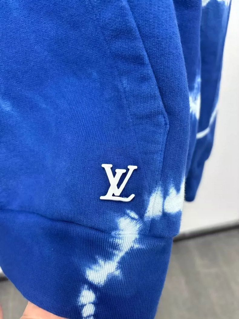 Louis Vuitton Blue Tie-Dye Hoodie Size L-yf