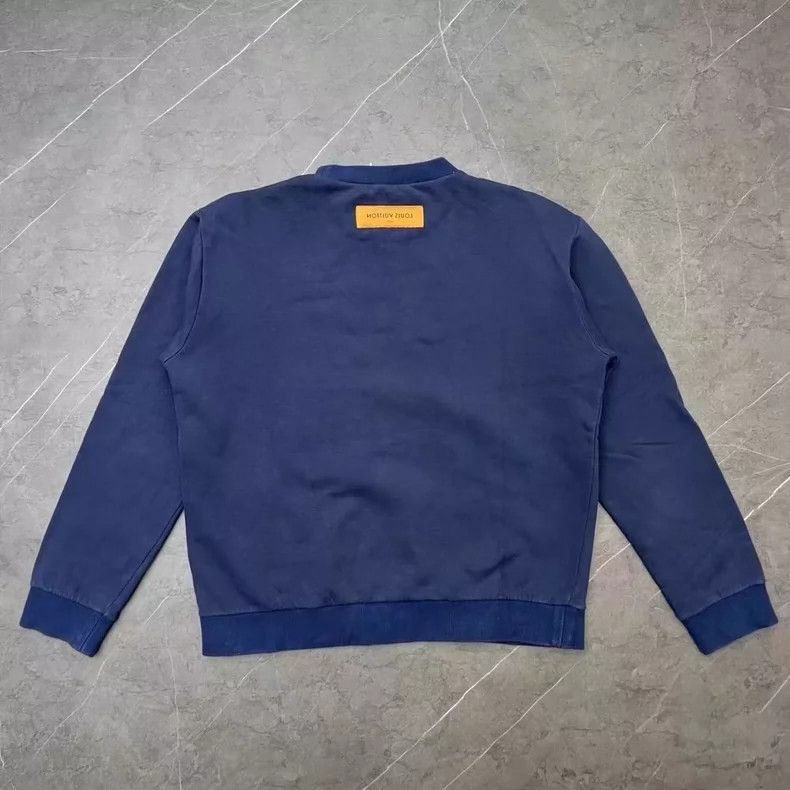 Louis Vuitton Louis Vuitton Navy Blue Sweatshirt-yf Size US M / EU 48-50 / 2 - 2 Thumbnail