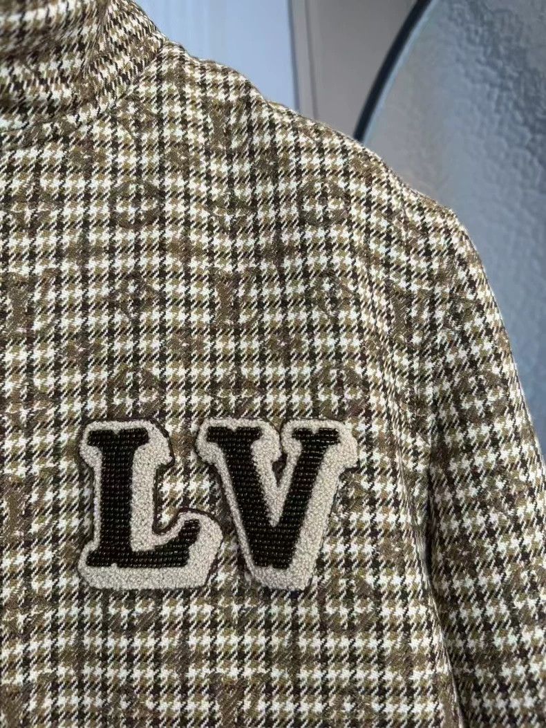 Louis Vuitton Louis Vuitton Brown Checkered Jacket with Embroidery-yf Size US L / EU 52-54 / 3 - 4 Thumbnail