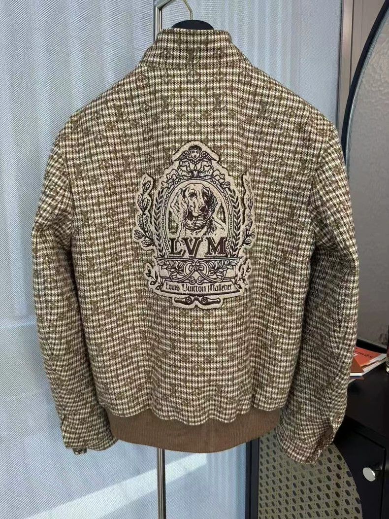 Louis Vuitton Louis Vuitton Brown Checkered Jacket with Embroidery-yf Size US L / EU 52-54 / 3 - 2 Thumbnail