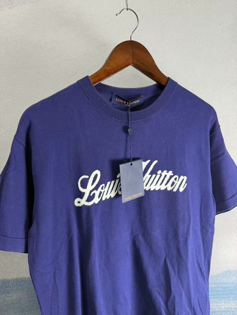 Louis Vuitton Louis Vuitton Blue Short Sleeve Knitted Shirt-yf Size US XS / EU 42 / 0 - 2 Thumbnail