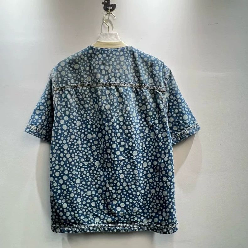 Louis Vuitton Louis Vuitton Yayoi Kusama Denim Short Sleeve Shirt-yf Size US XL / EU 56 / 4 - 2 Thumbnail