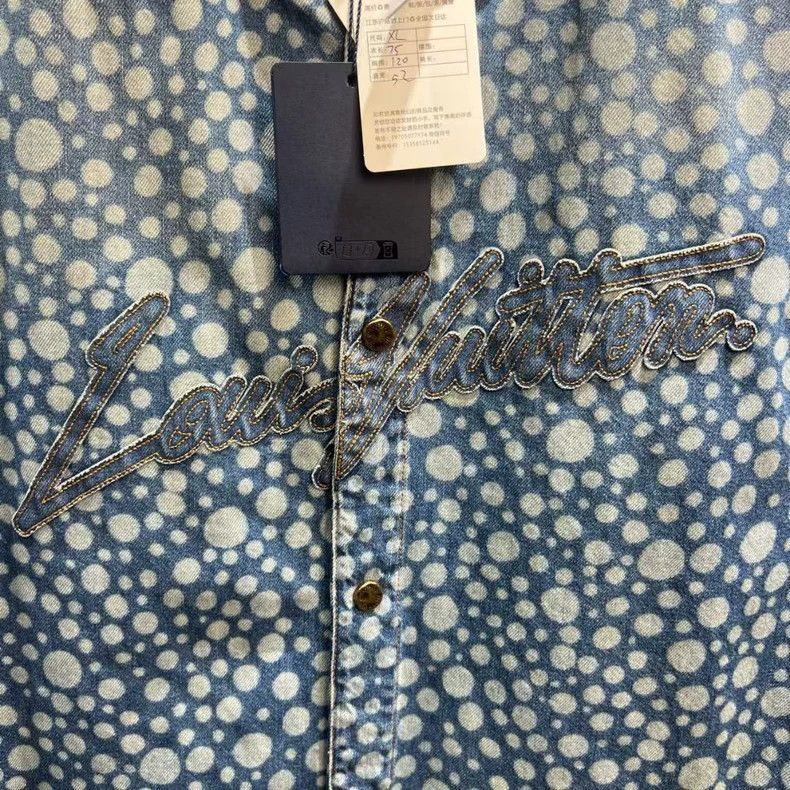 Louis Vuitton Louis Vuitton Yayoi Kusama Denim Short Sleeve Shirt-yf Size US XL / EU 56 / 4 - 3 Thumbnail