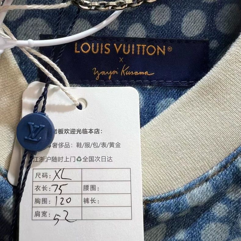 Louis Vuitton Louis Vuitton Yayoi Kusama Denim Short Sleeve Shirt-yf Size US XL / EU 56 / 4 - 4 Thumbnail