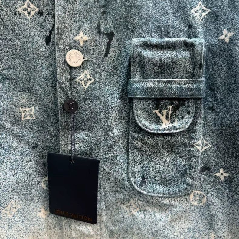 Louis Vuitton Louis Vuitton Gradient Logo Denim Jacket-yf Size US XL / EU 56 / 4 - 4 Thumbnail