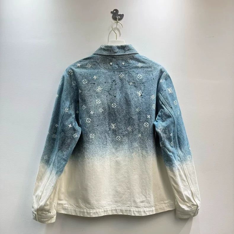 Louis Vuitton Louis Vuitton Gradient Logo Denim Jacket-yf Size US XL / EU 56 / 4 - 2 Thumbnail
