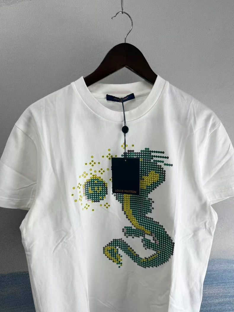 Louis Vuitton Louis Vuitton White Dragon Print Short Sleeve Shirt-yf Size US XS / EU 42 / 0 - 2 Thumbnail