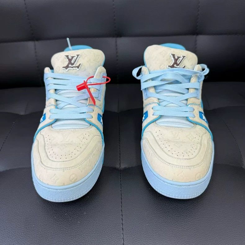 Louis Vuitton Louis Vuitton Low-top Trainers in Ice Blue-yf Size US 9 / EU 42 - 2 Thumbnail