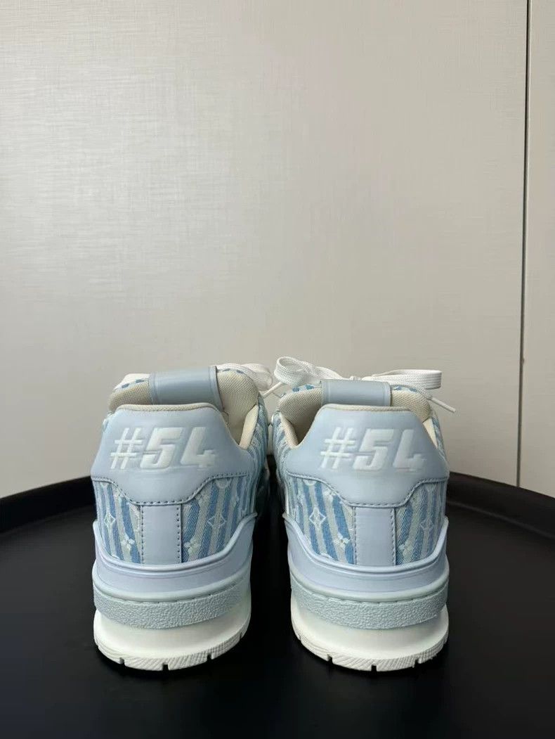 Louis Vuitton Louis Vuitton Blue and White Trainer Sneakers-yf Size US 8.5 / EU 41-42 - 4 Thumbnail