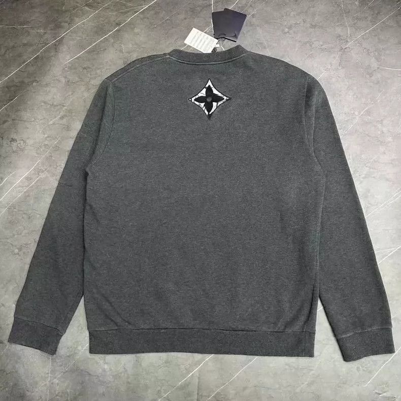 Louis Vuitton Louis Vuitton Gray White Embroidered Logo Sweatshirt-yf Size US XXL / EU 58 / 5 - 2 Thumbnail