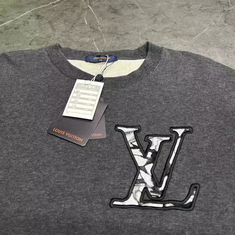 Louis Vuitton Louis Vuitton Gray White Embroidered Logo Sweatshirt-yf Size US XXL / EU 58 / 5 - 5 Thumbnail