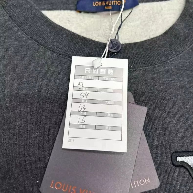 Louis Vuitton Louis Vuitton Gray White Embroidered Logo Sweatshirt-yf Size US XXL / EU 58 / 5 - 4 Thumbnail