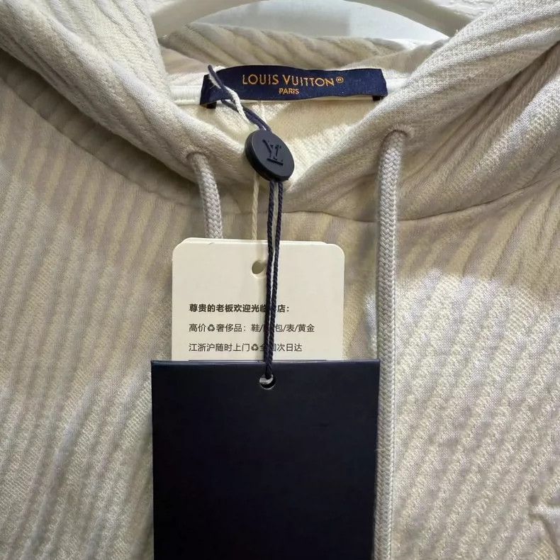 Louis Vuitton Louis Vuitton New Logo Hoodie in Cream Color-yf Size US XL / EU 56 / 4 - 2 Thumbnail