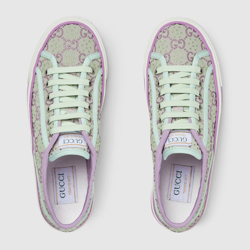 Gucci Gucci Tennis 1977 GG Crystals Canvas Sneakers 37.5 Size ONE SIZE - 3 Thumbnail
