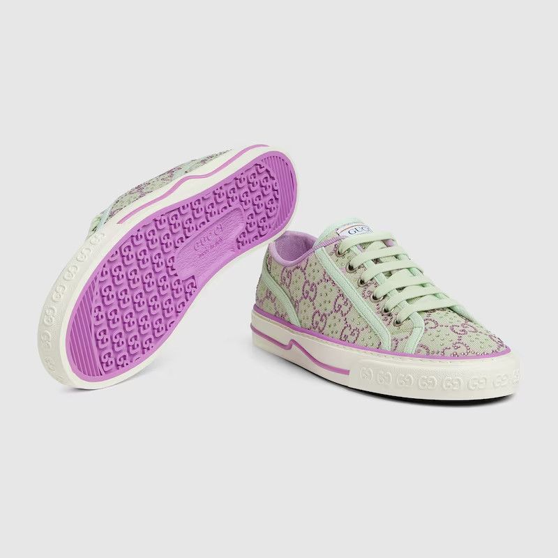Gucci Gucci Tennis 1977 GG Crystals Canvas Sneakers 37.5 Size ONE SIZE - 4 Thumbnail