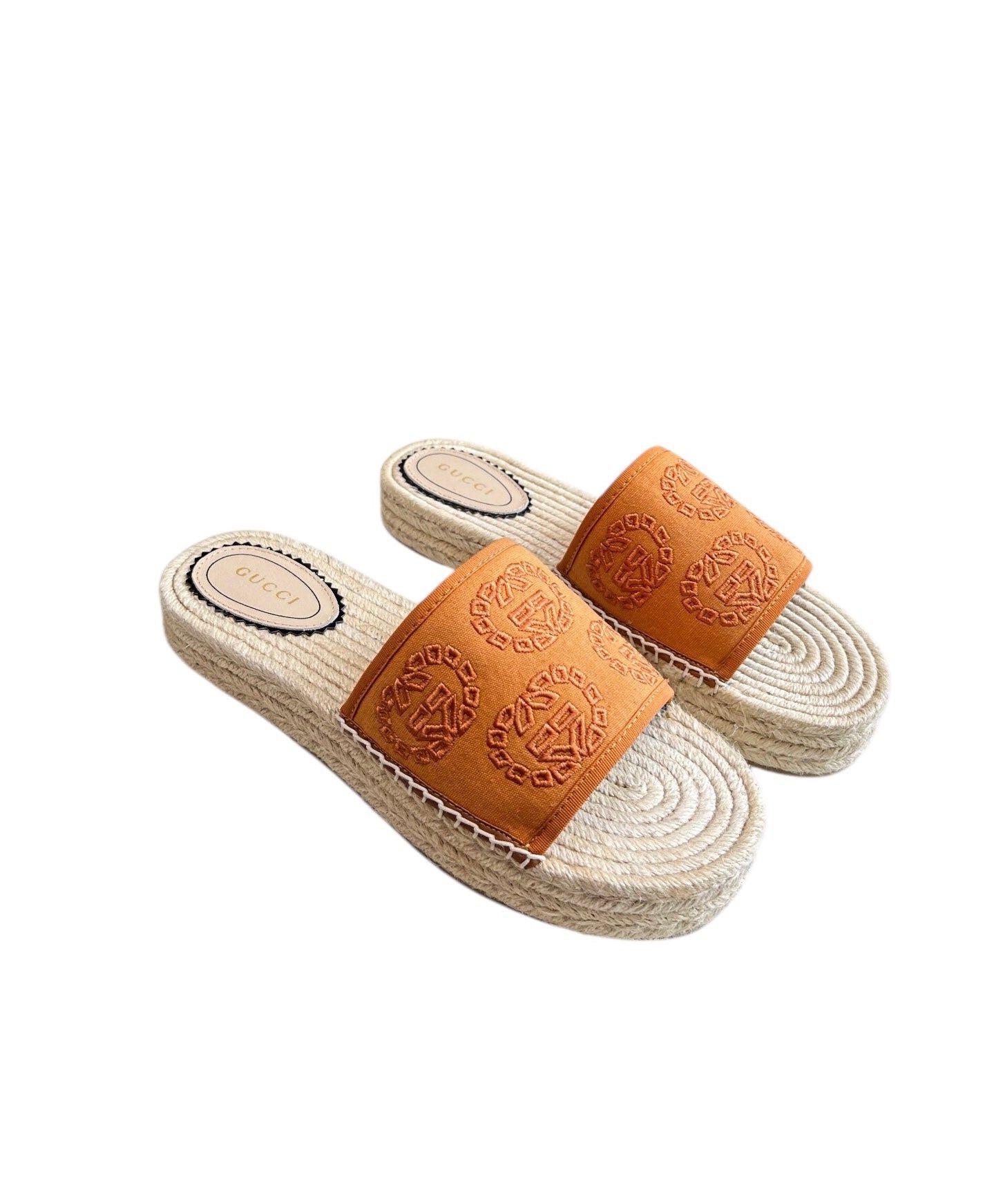 Gucci Gucci Interlocking G Canvas Espadrille Sandals SIZE 39.5 Size ONE SIZE - 2 Thumbnail