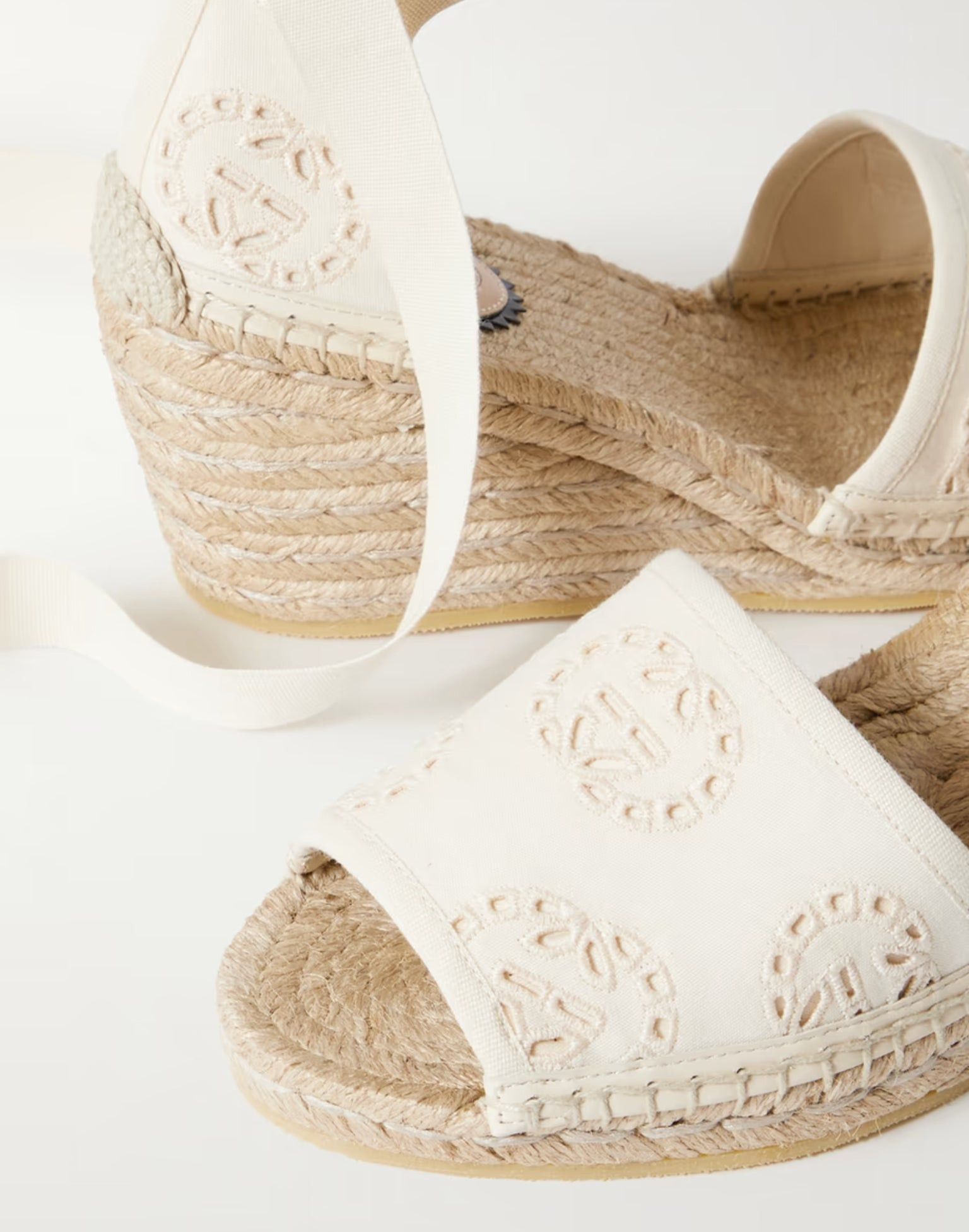 Gucci Gucci Interlocking G Canvas Espadrille Platforms SIZE 40 Size ONE SIZE - 3 Thumbnail