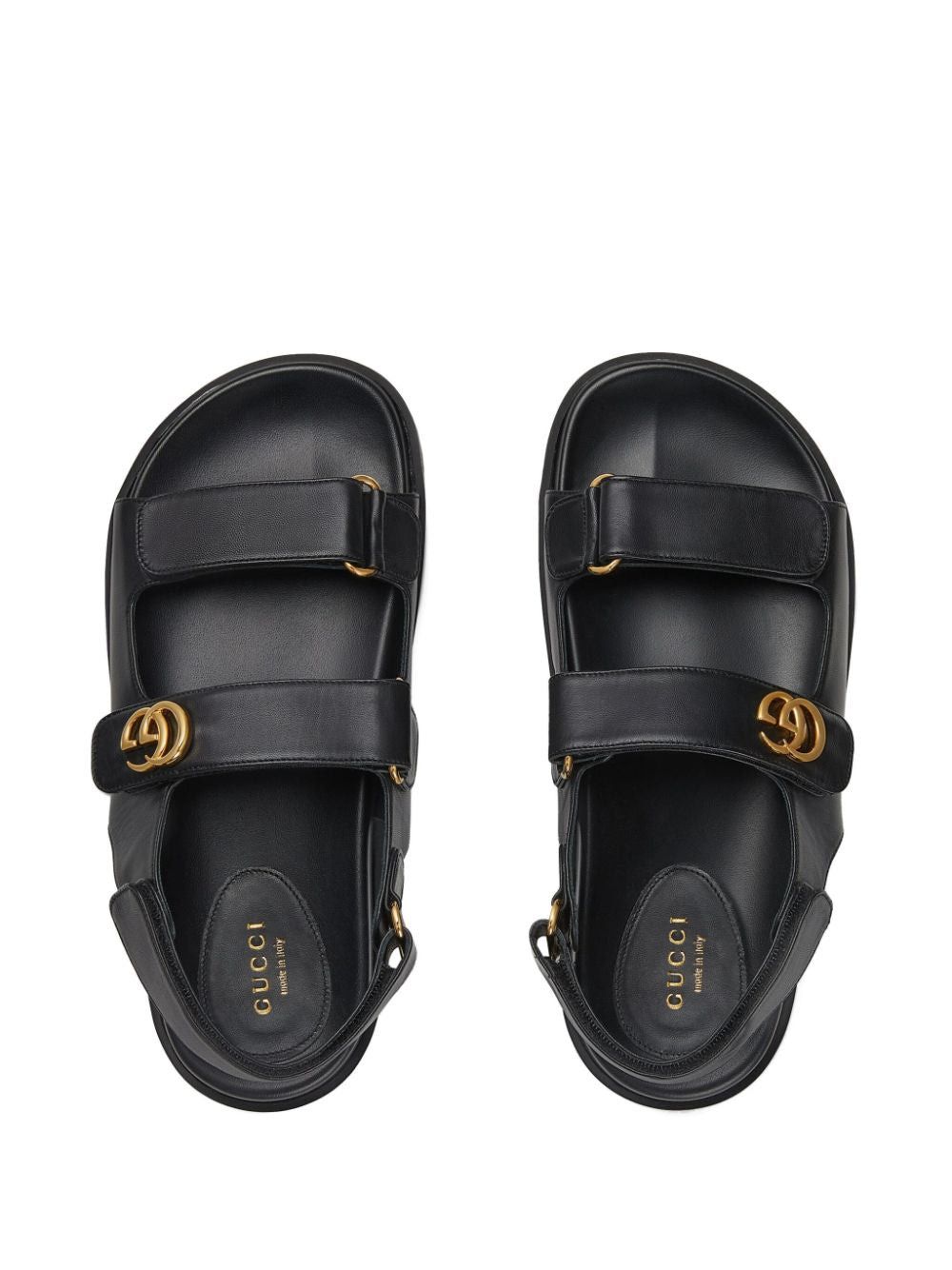 Gucci Gucci Double G Leather Sandals SIZE 37.5 Size ONE SIZE - 2 Thumbnail