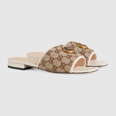 Gucci Gucci Double G GG Slide Sandals SIZE 34.5 Size ONE SIZE - 2 Thumbnail